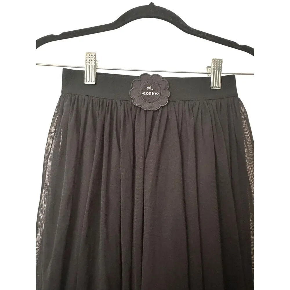MINI RODINI Tulle Girls Skirt Black 7-9Y